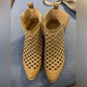 Tan booties